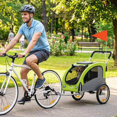 Remorque Vélo PawHut 2-en-1 Chien 20 kg Suspension