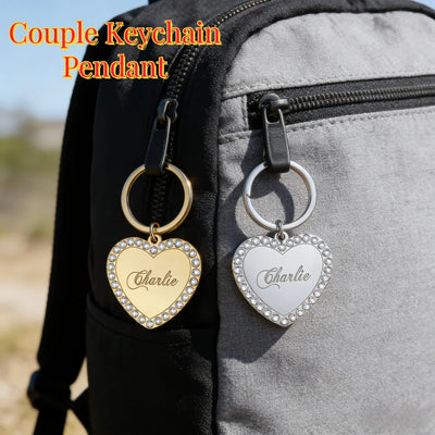 Médaille Coeur Strass Gravée pour Chien