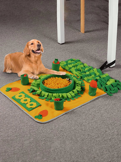 Tapis de Fouille Jardin avec Gamelle Chenille pour Chien