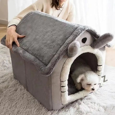 Niche d'Intérieur pour Petit Chien Maison Douce Toutes Saisons