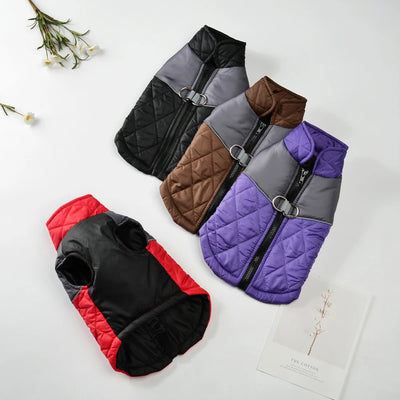 Manteau Matelassé Zippé Réfléchissant Grande Taille Chien