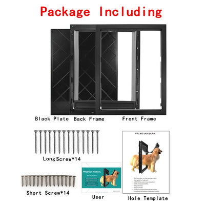 Porte pour Chien Grande Taille PVC 38 x 50 cm Isolée
