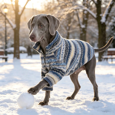 Pull Col Roule Chien Moyen Grand Gabarit