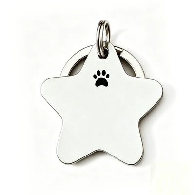 Médaille d'Identification Étoile Gravée pour Chien