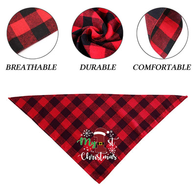 Bandana Écossais Premier Noël pour Chien