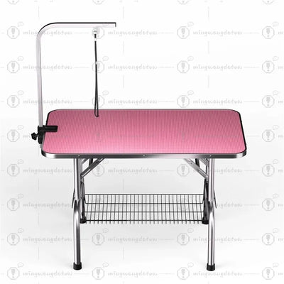 Table de Toilettage Pliable 116 cm avec Potence pour Chien