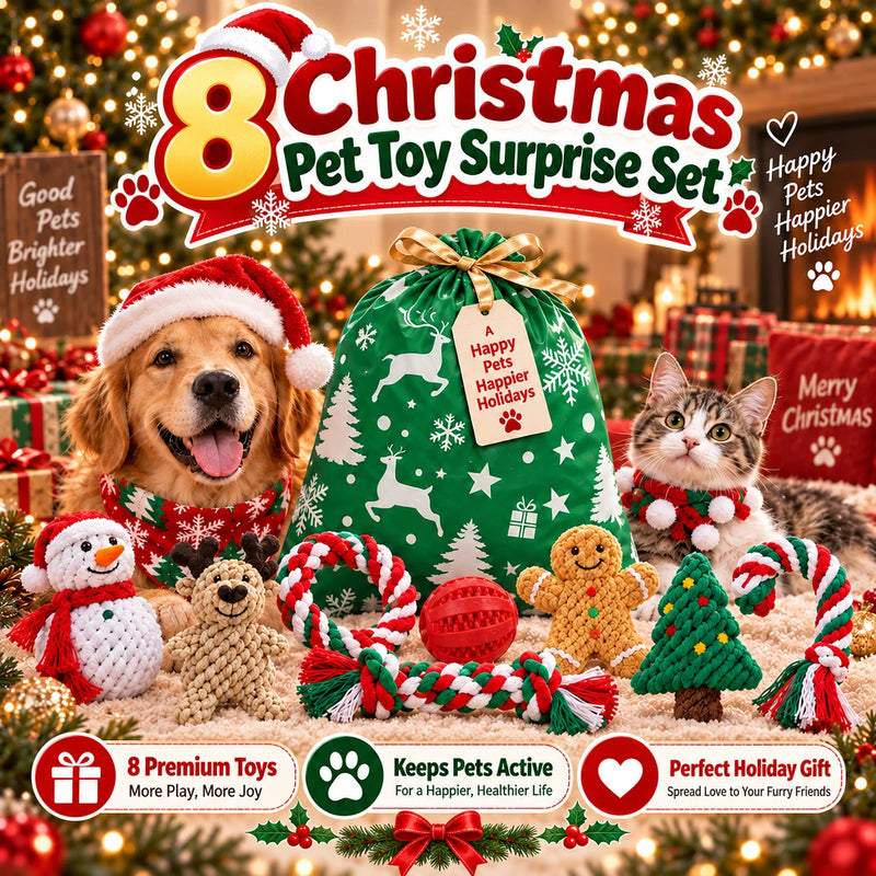 Coffret 8 Jouets de Noel pour Chien