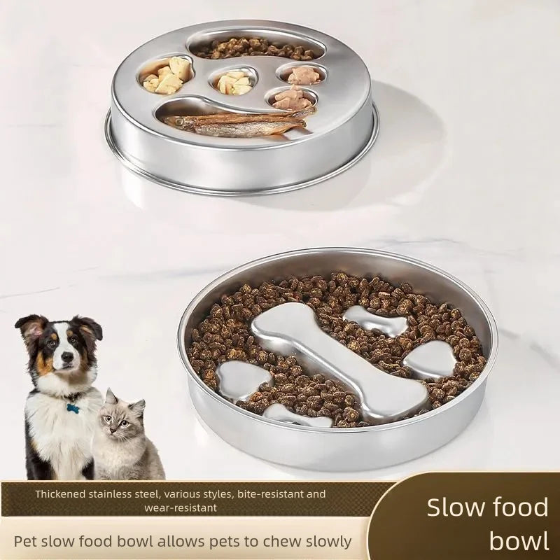 Gamelle Anti-Glouton Inox Réversible 22 cm pour Chien