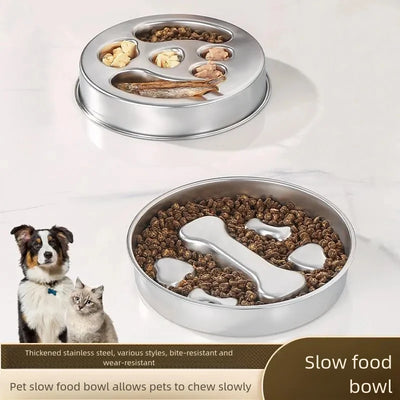Gamelle Anti-Glouton Inox Réversible 22 cm pour Chien