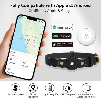 Collier GPS Chien Sans Abonnement Compatible iPhone et Android