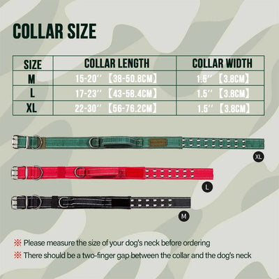 Collier Tactique Militaire Poignée Gros Chien