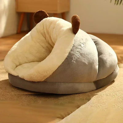 Panier Igloo Chausson à Bois de Renne pour Petit Chien
