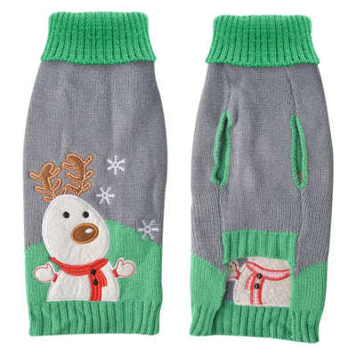 Pull de Noël Col Roulé Petit et Moyen Chien