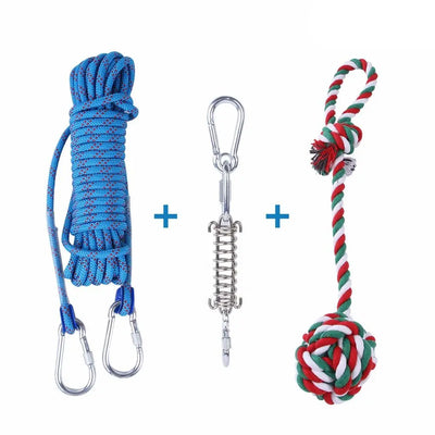 Spring Pole Chien Kit Corde 5 m avec Jouet à Tirer