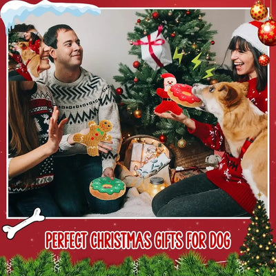 Peluche Donut de Noël Chien Mâcheur Lots de 3 et 5