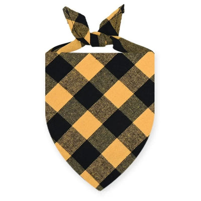 Bandana Chien Triangulaire Carreaux Nœud Papillon