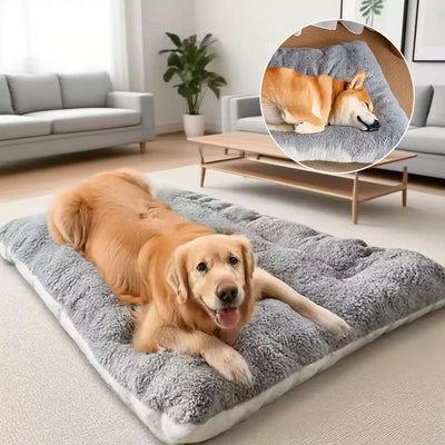 Matelas Moelleux Épais pour Chien Polyester Doux 120x60 cm
