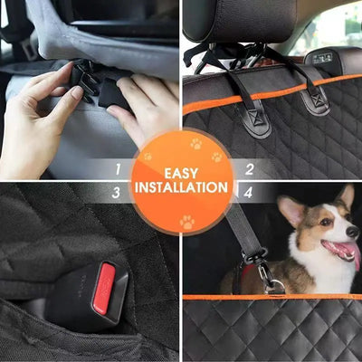 Hamac Voiture pour Chien Zippé 128 x 65 cm avec Poches