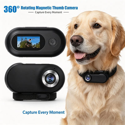Caméra pour Chien Rotation 360° Grand Angle 120° Mini