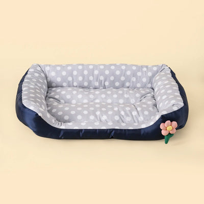 Panier pour Chien Rectangulaire Motif Patte 90 x 70 cm