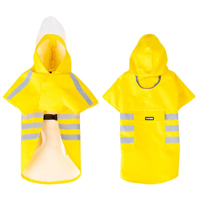 Poncho Imperméable Réfléchissant Chien à Capuche