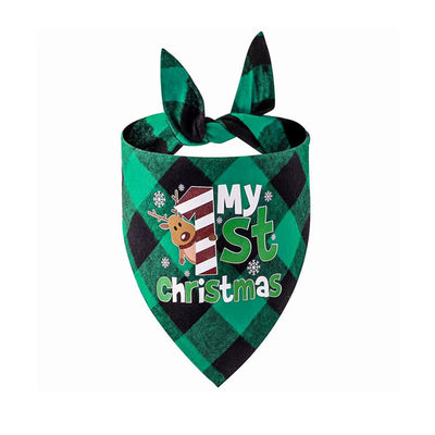 Bandana Écossais Premier Noël pour Chien