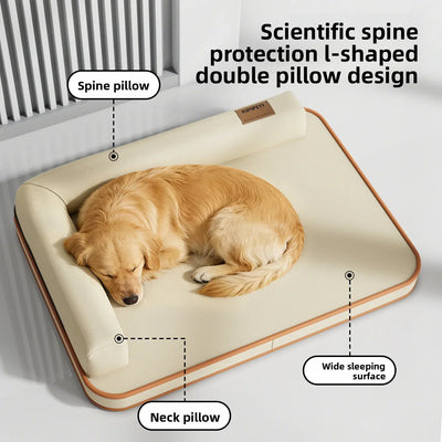 Canapé pour Grand Chien avec Traversin Rembourré 17 cm