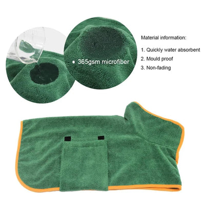 Peignoir Séchage Rapide Microfibre pour Chien
