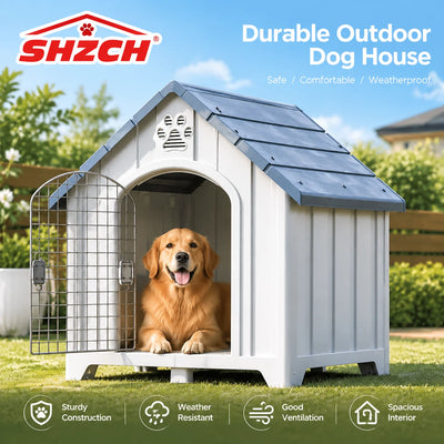 Niche pour Chien Extérieur Plastique Isolée Grande Taille Toutes Saisons