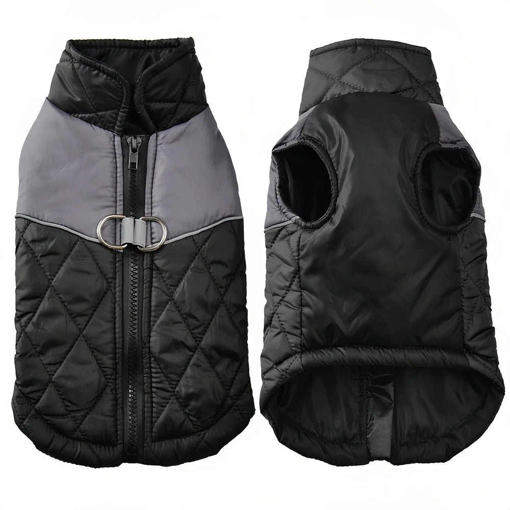 Manteau Matelassé Zippé Réfléchissant Grande Taille Chien