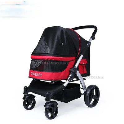 Poussette pour Chien Moyen 4 Roues Pliable Nacelle 73 cm