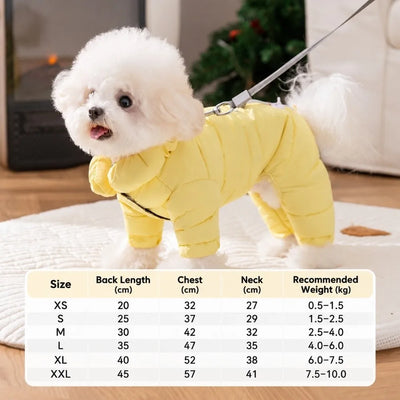 Combinaison Imperméable Matelassée Petit Moyen Chien