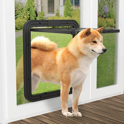 Porte pour Chien Moustiquaire Rabat 4 Voies Fermeture Automatique