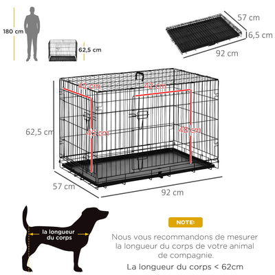 Cage Transport Pliante Gros Chien Métal