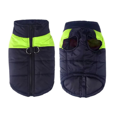 Doudoune Imperméable Chien Zippée Double Anneau en D