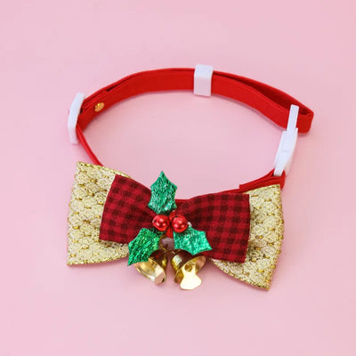 Collier de Noël Nœud Papillon et Clochettes pour Chien