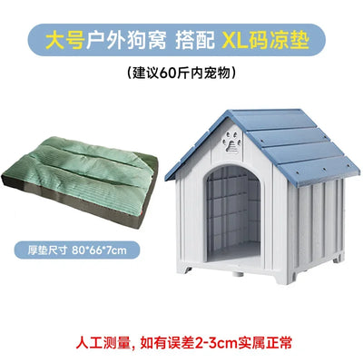 Niche pour Chien Extérieur Plastique Isolée Grande Taille Toutes Saisons