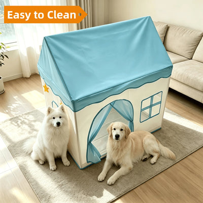 Tente pour Chien Grande Taille Niche Pliable Portes Enroulables