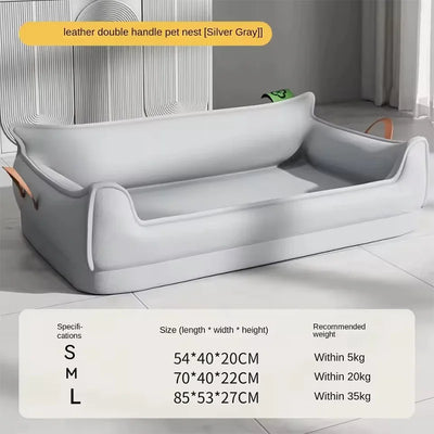 Canapé pour Chien Déhoussable Étanche Bords Hauts 85 cm