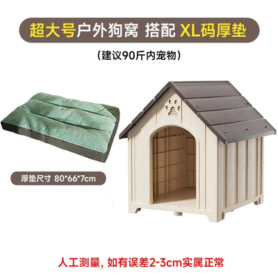 Niche pour Chien Extérieur Plastique Isolée Grande Taille Toutes Saisons