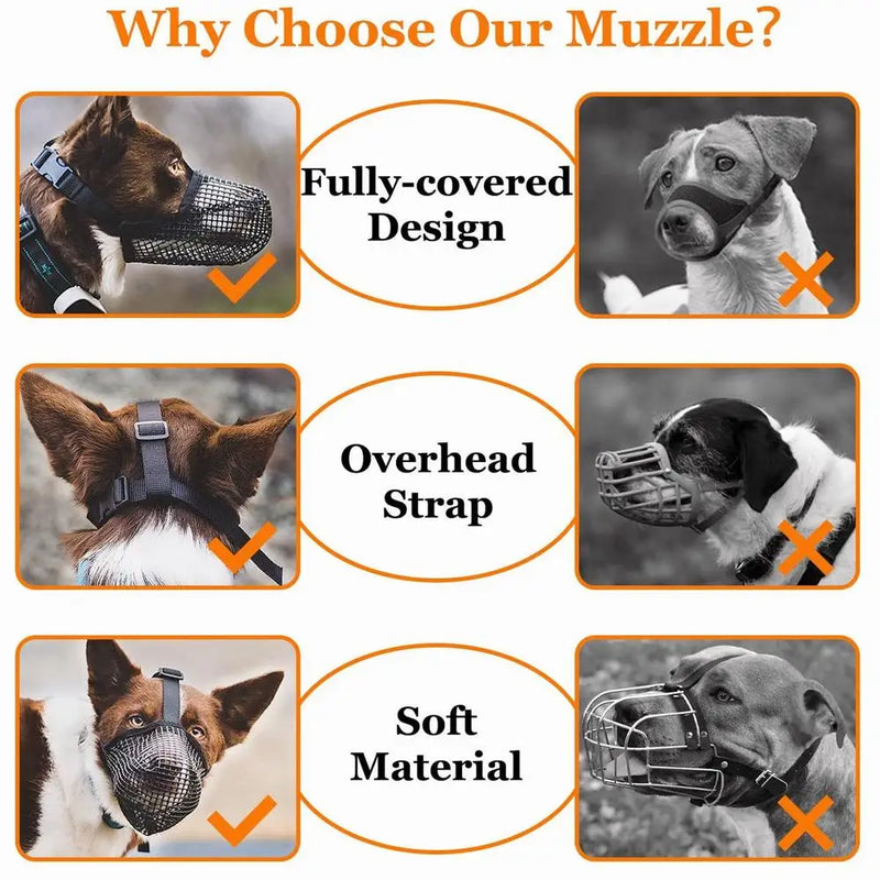 Muselière Chien Maille Souple Anti-Ramassage Labrador