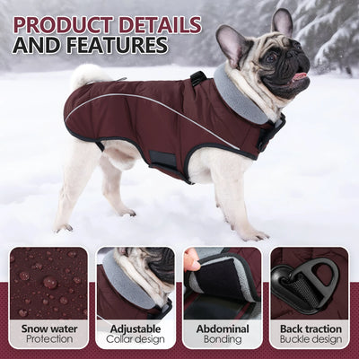 Manteau Imperméable Col Haut Labrador Réfléchissant Bordeaux