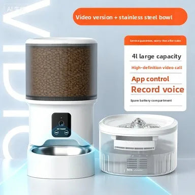 Distributeur Croquettes Chien Connecté 4 L Application Kit Fontaine