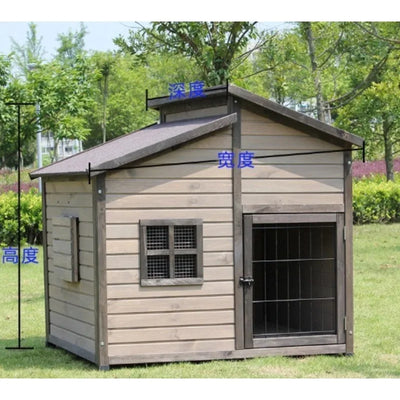 Niche Chien Extérieur Bois Grande Taille Toit Ouvrant
