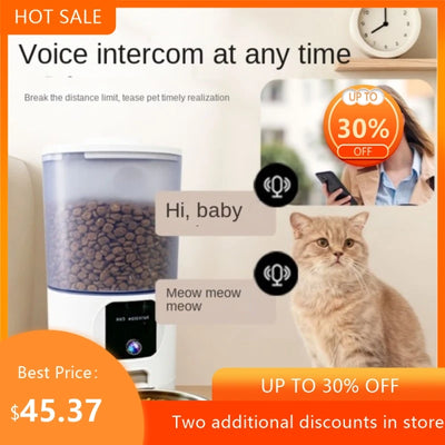 Distributeur de Croquettes Connecté 6 L Caméra et Interphone