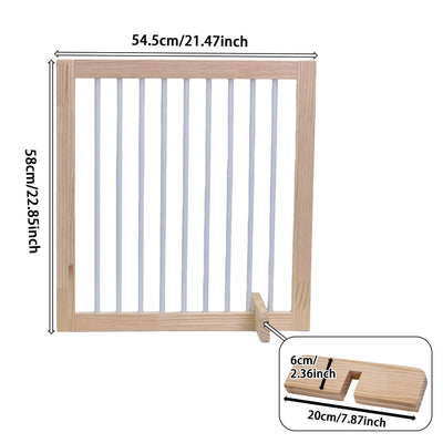 Barrière Pliable en Bois pour Chien Sans Perçage 58 cm