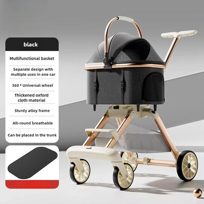 Poussette Chien Nacelle Amovible Pliable Voyage