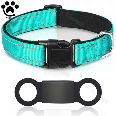 Collier Rembourré Réfléchissant Gravé Nom Chien