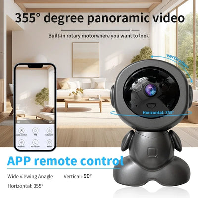 Caméra pour Chien 4K 8MP WiFi Panoramique Audio Bidirectionnel