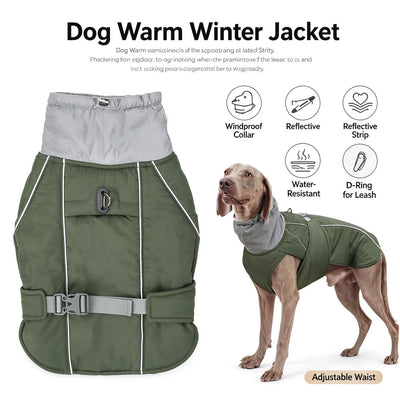 Manteau d'Hiver Col Polaire Réfléchissant Chien
